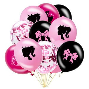 Princesse filles feuille ballons nouveau personnage <span class=keywords><strong>de</strong></span> dessin animé Latex ballon chaussures à talons hauts hélium ballon <span class=keywords><strong>fille</strong></span> fête d'anniversaire fournitures - Product Image 3