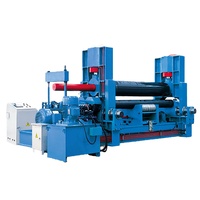 Machine de formage de tôles W12 entièrement automatique avec PLC pour contrôleur, 4 rouleaux pour tôles en aluminium, acier au carbone et acier inoxydable de 8 à 16 mm
