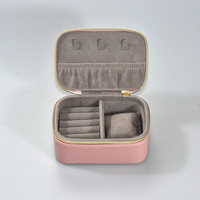 Boîte à bijoux en cuir de luxe personnalisée avec fermeture éclair, plusieurs compartiments, étui de présentation personnalisé pour bagues, colliers, organisateur