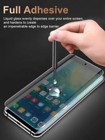 Protection d'écran en verre trempé anti-espion UV liquide incurvé 9H pour Samsung Galaxy S24 S23 S22 ultra S10 S9 Plus Note 20