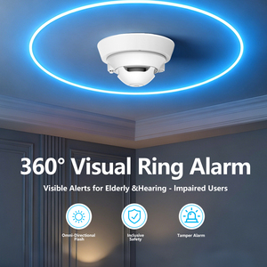 Détecteur <span class=keywords><strong>de</strong></span> fumée photoélectrique intelligent sans fil TUYA WIFI 2.4G avec batterie Li-ion 10 ans pour alarme incendie à distance - Product Image 4