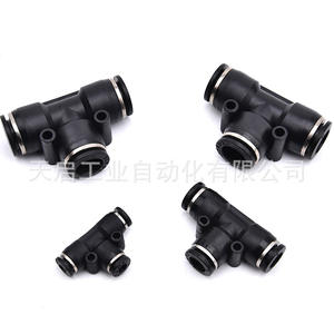 Tuyau pneumatique en plastique noir neuf et d'occasion, raccord rapide en T, PE-4/6/8/10/12/14/16 mm pour applications industrielles - Product Image 3