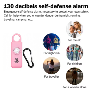 Donne <span class=keywords><strong>autodifesa</strong></span> 130DB sirena portachiavi <span class=keywords><strong>personale</strong></span> allarme con luce lampeggiante a Led allarme sicurezza <span class=keywords><strong>personale</strong></span> di emergenza - Product Image 5