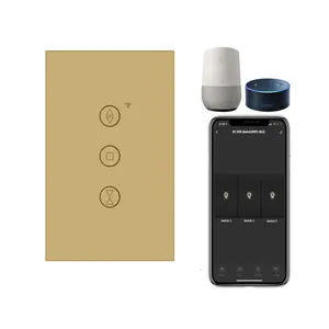 Fahint 110v USW8833C best gold wireless family link touch usa standard home 1 way wall smart remote light switch