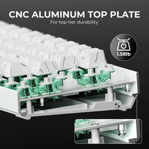 Xvx he68 Pro whiteline Bàn Phím Cơ khí nhanh chóng kích hoạt 65% hiệu ứng Hall Gateron từ ngọc chuyên nghiệp thiết bị chuyển mạch CNC nhôm PBT - Product Image 4