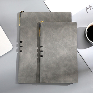 Promotion Leather Notebook School Stationery Customized Gift Student A5 Diary Journal With Pen Insert Soft Cover Custom Logo