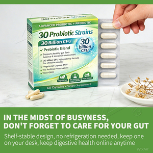 Probiótico Avanzado Prebiótico 100 Mil Millones de UFC 30 Cepas Enzimas Digestivas Salud Intestinal Apoyo para Mujeres OEM - Product Image 4
