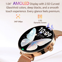 Reloj Inteligente LC610 para Mujer, Pantalla AMOLED, Monitor de Actividad Física, Resistente al Agua 5ATM, Monitor de Frecuencia Cardíaca, Reloj Inteligente para Damas