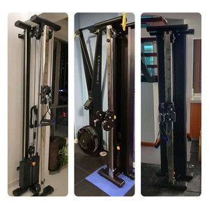 Máquina de poleas montada en la pared para gimnasio en casa, máquina extraíble de pesas libres con sistema de doble polea ajustable - Product Image 3