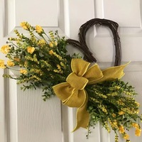 Nouvelle Guirlande de Porte en Forme de Cœur Réaliste pour la Saint-Valentin et la Fête des Mères, Décoration Suspendue pour Porte d'Entrée