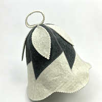 Chapeau de sauna de luxe en feutre de laine, design tulipe, accessoire de sauna pour centre de bien-être, hôtel, spa et retraite