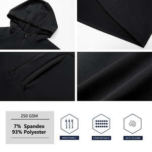 Yls Biểu Tượng Tùy Chỉnh Người Đàn Ông Nhanh Chóng Làm Khô Thể Thao Mặc Nửa Dây Kéo Windproof Áo Khoác Trống Chạy Phòng Tập Thể Dục Giản Dị Áo - Product Image 4