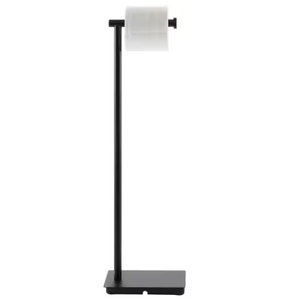 Porte-<span class=keywords><strong>papier</strong></span> hygiénique sur pied en acier inoxydable de haute qualité porte-<span class=keywords><strong>papier</strong></span> hygiénique noir mat pour salle de bain avec réserve - Product Image 1