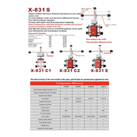 Machine d'alignement 3D à quatre roues avec suivi automatique Launch X-831S-1, haute précision, 300W, 110V/220V pour voiture