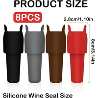 Bouchon de bouteille de vin en silicone rouge personnalisé et réutilisable personnalisé Accessoires de bar de haute qualité et à bas prix