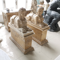 1 Sculpture en marbre égyptien moderne, statue de sphère en sphère, pour le jardin