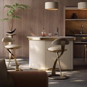 Tabourets de <span class=keywords><strong>bar</strong></span> modernes de luxe en acier inoxydable doré, commerciaux, pour cuisine, café, <span class=keywords><strong>bistrot</strong></span>, chaises d'appoint pour <span class=keywords><strong>bar</strong></span> et <span class=keywords><strong>bistrot</strong></span> - Product Image 2
