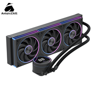 Refroidisseur de processeur liquide AntarcChill 360 AIO, tête de pompe rotative ronde, affichage numérique en temps réel pour LGA 1700 1851 AM4 AM5 Kit