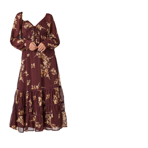 Vestido Casual Boho para Mujer, Diseño Floral, Algodón, Chifón, Estampado Floral, OEM/ODM, 4798 - Product Image 2