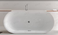 Baignoire spa autoportante en acrylique contemporaine Design ovale élégant avec trop-plein Baignoire à remous moderne Baignoire de trempage directe d'usine