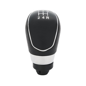 Ford Focus Gear <b>Shift</b> <b>Knob</b> Black Silver Leather 5 6 Speed Manual Ergonomic Car Accessory - Product Image 3