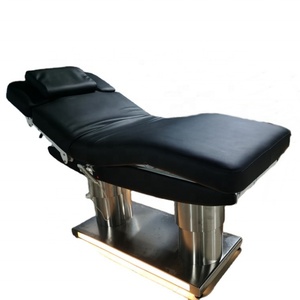 Kisen Hot Sale Stainless Steel Metal pink White Electric Massage <b>Table</b> <b>Lash</b> <b>Bed</b> Wax Pad with Gold Base for Beauty Spa Salon - Product Image 4