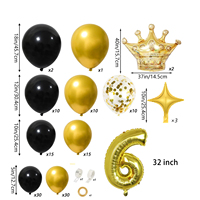 Ballons à thème couronne pour la décoration de fête d'anniversaire