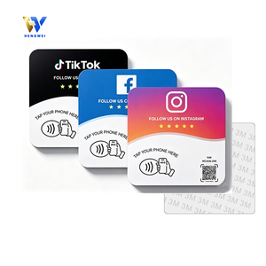 Tarjeta NFC 213 215 con Código QR Personalizable para Comentarios <span class=keywords><strong>de</strong></span> <span class=keywords><strong>Google</strong></span>, Tarjeta Adhesiva Negra Mate con Reverso Adhesivo - Product Image 3