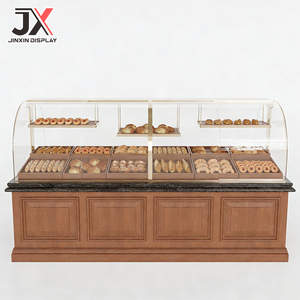 Meuble de présentation sur mesure pour pâtisserie, boulangerie, <span class=keywords><strong>comptoir</strong></span> de vente au détail vintage simple, <span class=keywords><strong>vitrine</strong></span> à pâtisseries et desserts, en promotion - Product Image 2