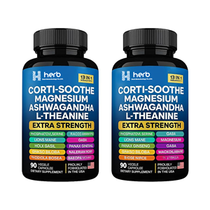 Capsule de magnésium pour femmes et hommes avec Ashwagandha et L-Théanine pour le soutien du sommeil et le soulagement du stress, disponible en marque privée OEM/ODM - Product Image 1