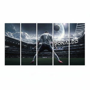 Impression sur toile de Cristiano Ronaldo : Décoration sportive unique, lot de 5 toiles - Product Image 2