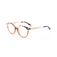 Gafas de Acetato de Moda Unisex, Estilo Vintage, Ojo de Gato, Ligeras, Monturas Transparentes con Degradado de Color, para Uso Diario