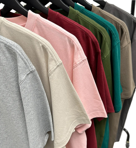 T-shirt unisexe blanc personnalisé de haute qualité, surdimensionné, 240 g/m², 100 % coton, uni, formel, pour homme - Product Image 1