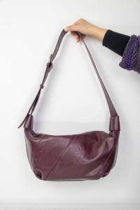Bolso de Hombro de Mujer de Alta Gama, Estilo Vintage, de Piel de Oveja Color Fig, con Cierre de Cremallera, Estilo Ligero y Lujoso, Bandolera - Product Image 6