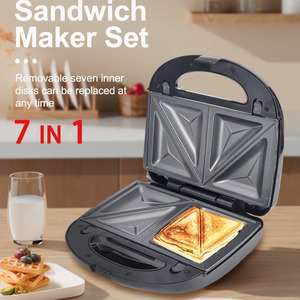 <span class=keywords><strong>Machine</strong></span> à Gaufres Électrique Multifonction 7-en-1, Sandwich, Pizza, Beignet, <span class=keywords><strong>Panini</strong></span> 220V, Revêtement Antiadhésif pour Cuisine Professionnelle - Product Image 6