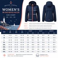 Veste coupe-vent légère personnalisable avec logo pour femme, marque privée, style côtier de Cornwall, OEM, tailles S-5XL