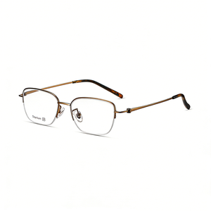 <span class=keywords><strong>Montura</strong></span> de <span class=keywords><strong>Gafas</strong></span> de Lectura <span class=keywords><strong>Cuadradas</strong></span> Semimontura de Titanio Ultraligeras para Hombre, Estilo Contemporáneo, para Uso Diario - Product Image 3