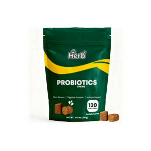 Probiotiques pour chiens OEM ODM Private Label avec prébiotiques favorisant un microbiome intestinal équilibré - Renforce la santé immunitaire - Friandises à mâcher molles - Product Image 1