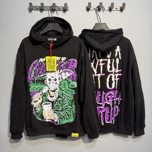 Sudaderas con Capucha de Algodón Grueso de Alta Calidad con Estampado 'THAT'S A AWFUL LOT OF COUGH SYRUP', Sudaderas Extra Grandes Personalizadas para Hombre - Product Image 1