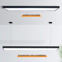 Lampe suspendue pour entreprise à livraison rapide, sans scintillement, 4000K, 1,2 m, 18 watts, panneau LED linéaire pour bureau