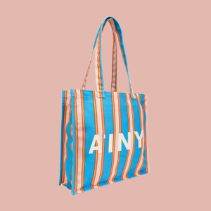 Custom Colorful Stripe Canvas <b>Tote</b> <b>Bags</b> 18 inch Women Shopping HandBags Fashion Carry <b>Bag</b> Washable Grocery <b>Bag</b> <b>With</b> Inner <b>Pocket</b> - Product Image 1