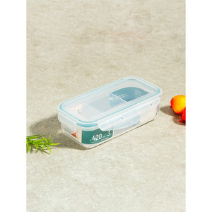 Naturale rettangolare 3-Modulare 420ml di conservazione degli alimenti e contenitore - Product Image 1