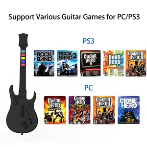 2022 fabrika fiyat yeni ürün gitar kahraman denetleyicisi PC, kablosuz oyun istasyonu 3 PS3 /PC gitar kahraman gitar