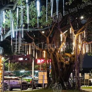 ไฟตกแต่ง LED แบบเรียงซ้อนเอฟเฟกต์ดาวตก พร้อมสี RGBW และคุณสมบัติกันน้ำ IP65 สำหรับต้นไม้ริมถนนและงานเทศกาล - Product Image 6