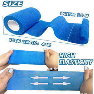 Bandage cohésif enveloppement auto-adhésif ruban médical adhésif Flexible respirant gaze de premiers soins pour <span class=keywords><strong>bandes</strong></span> de Steri athlétiques extensibles - Product Image 4