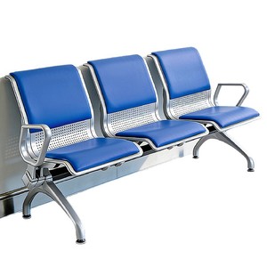 Silla de espera de tres plazas Hengzda para aeropuerto, asiento en fila de acero inoxidable con pasamanos para transporte público y uso hospitalario. - Product Image 5