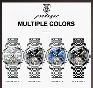Reloj Poedagar 141 Clásico Automático para Hombre, Reloj Mecánico de Acero Inoxidable a la Moda, Resistente al Agua - Product Image 6
