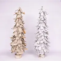 Сертифицированные натуральные материалы, украшение для домашней рождественской елки из березы со светодиодной подсветкой