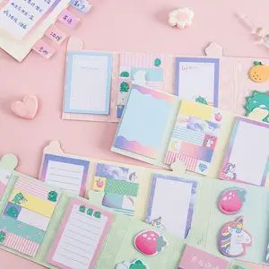 Kunden spezifische kawaii Laser Einhorn Memo Pad niedlichen Dinosaurier Haft notizen