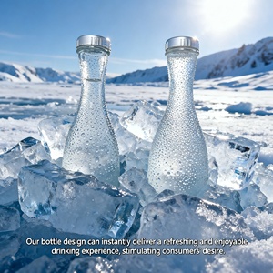 Sleek <strong>180ml</strong> 250ml 355ml Frosted <strong>Glass</strong> <strong>Bottles</strong> Hot Stamping Custom Color Custom Logo Juice Coffee Wine Fruit Drinks Hourglass - Product Image 3